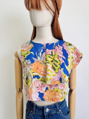 Blusa corta estampada Talla S
