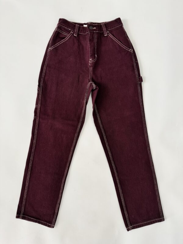 Pantalón recto vino Talla S