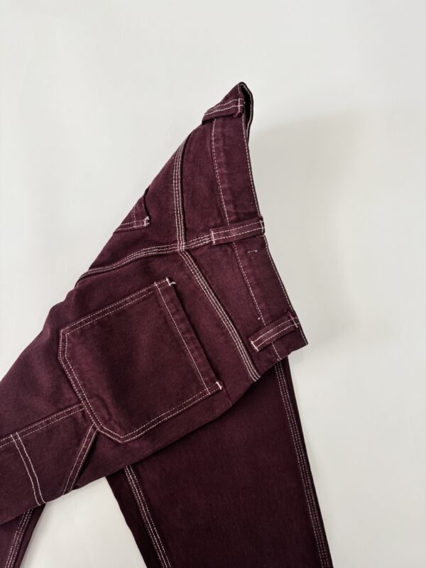 Pantalón recto vino Talla S - Image 3
