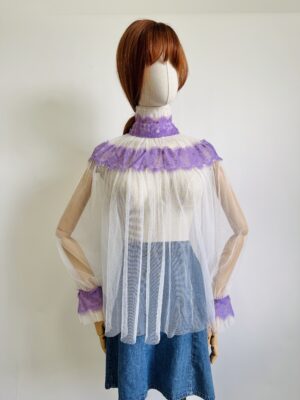 Blusa encaje transparente Talla S