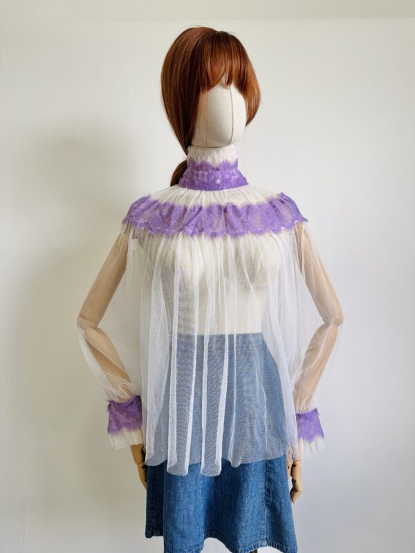 Blusa encaje transparente Talla S