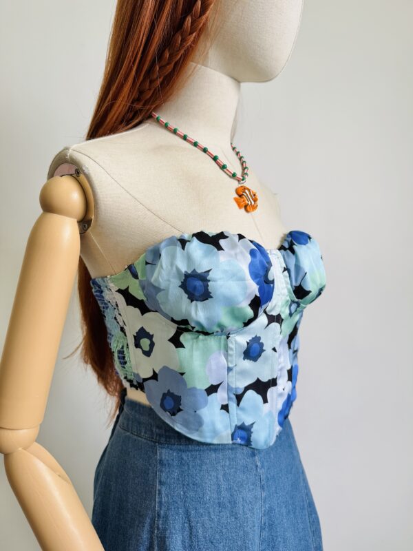 Blusa strapple flores Talla S - Image 2