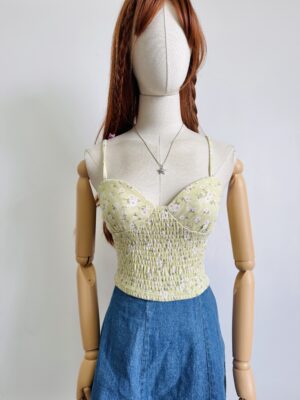 Top verde flores Talla S
