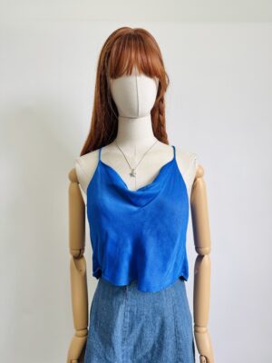 Top azul espalda abierta Talla XS