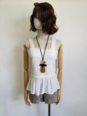 Blusa fruncida nueva Talla L