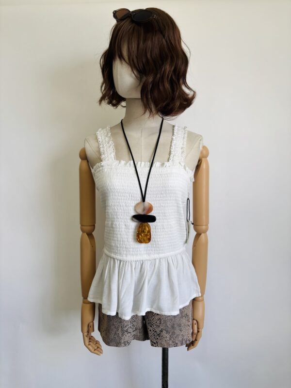 Blusa fruncida nueva Talla L