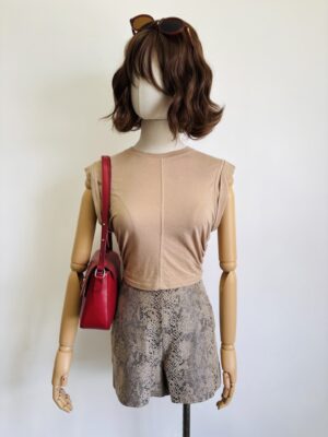 Blusa corta fruncida Talla S