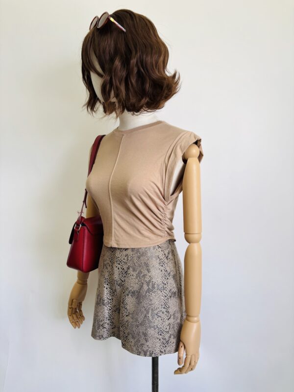 Blusa corta fruncida Talla S - Image 2