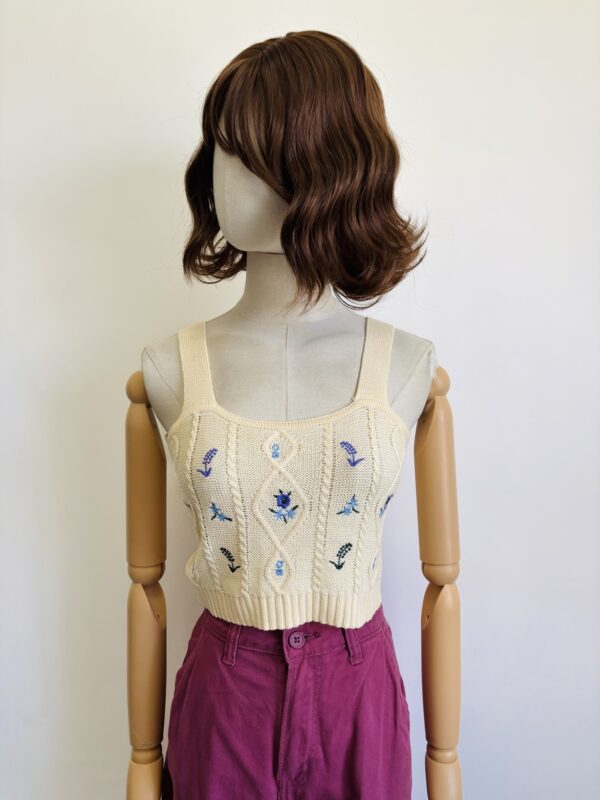 Top tejido bordado Talla S
