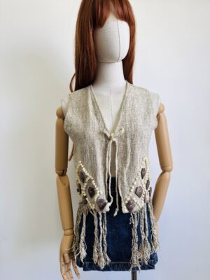 Chaleco bordado vintage Talla S