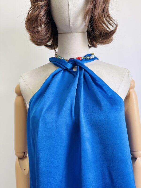 Blusa cruzada azul Talla S - Image 2