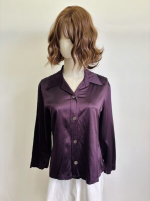 Camisa brillante morada Talla S-M