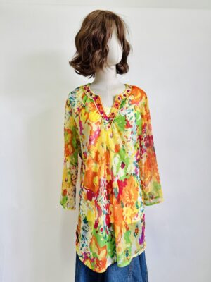 Blusa larga colorida Talla XL