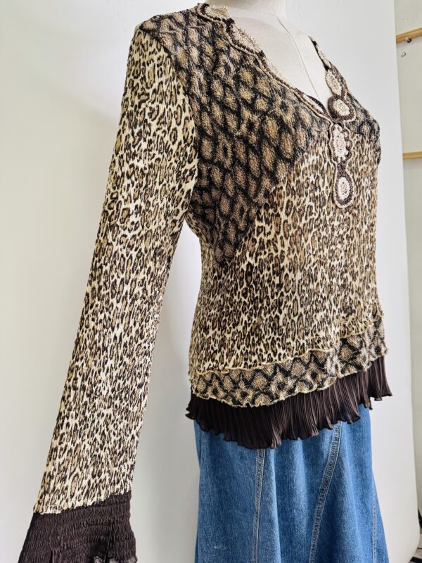 Blusa animal print Talla L - Image 3