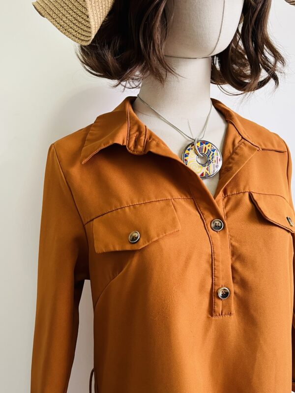 Vestido tipo camisa Talla S - Image 2