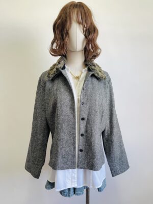 Saco gris cuello Talla M