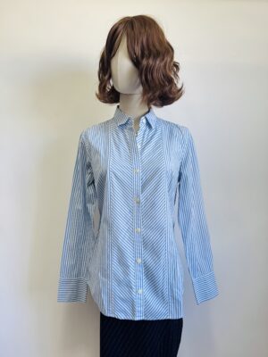 Camisa líneas azul Talla 6 (S-M)