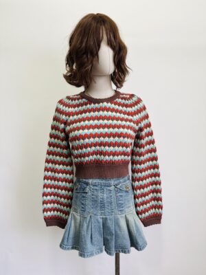 Suéter corto rombos Talla S-M