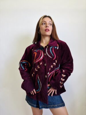 Chaqueta ante bordada Talla L