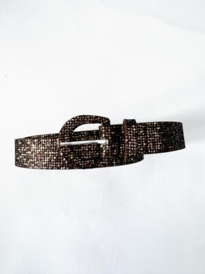 Cinto brilloso caf茅 90 cm