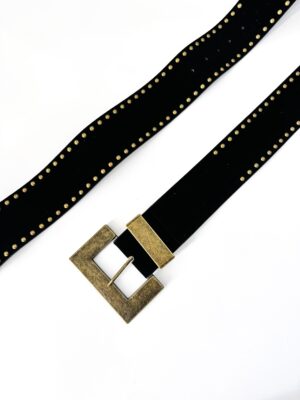 Cinto remaches negro Velvet 90 cm