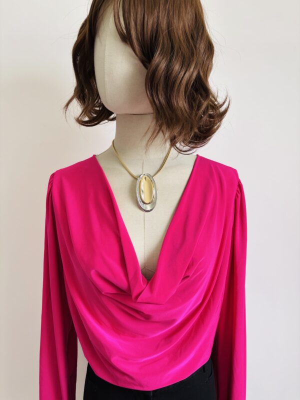 Blusa drapeada brillante Talla M-L - Image 2