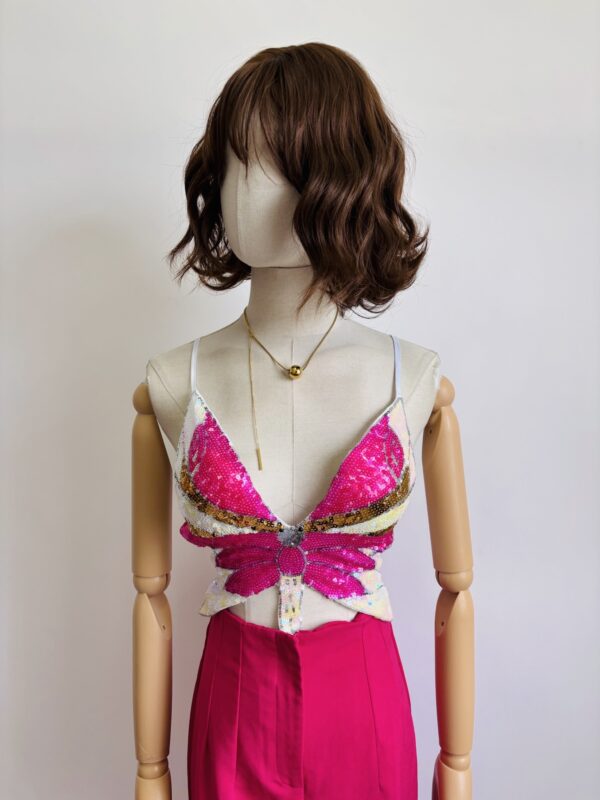 Top mariposa lentejuelas Talla XS-S