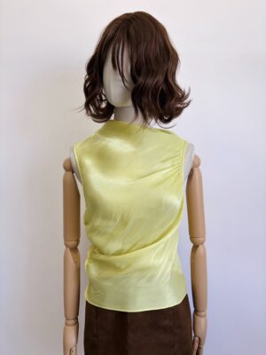 Blusa amarilla satinada Talla S