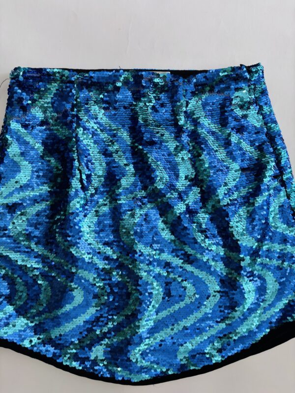 Falda lentejuelas azules Zara Talla XS - Image 2