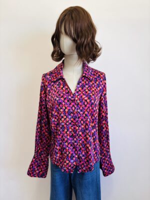 Camisa puntos 100% seda Talla M-L