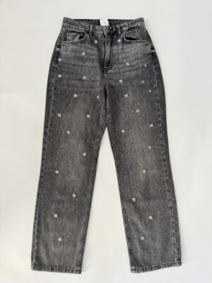 Jeans grises aplicaciones Talla 28