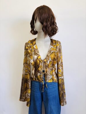 Blusa de Mesh con patron Talla M