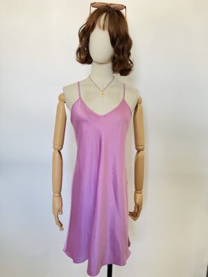 Vestido lencero liso Talla S