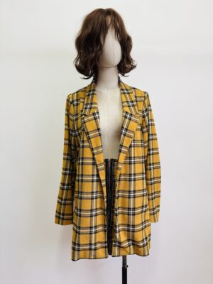 Saco Tartan Amarillo Talla M