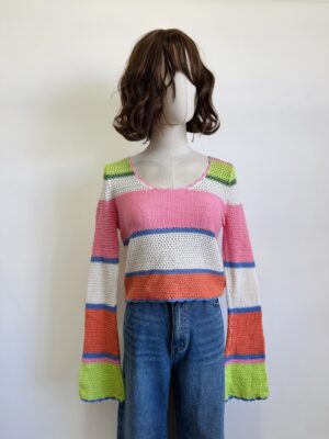 Sueter colorido de punto Talla L
