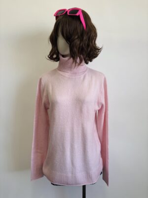 Sueter turtle neck rosa Talla G
