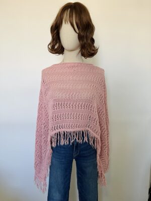 Chal rosa tejido Unitalla