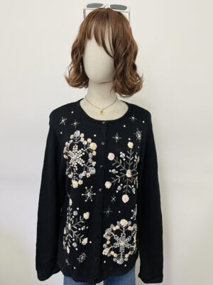 Suéter bordado vintage talla L