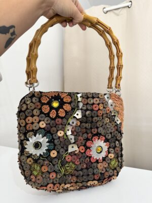 Bolso vintage cuentas bordadas