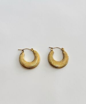 Aretes acero dorados