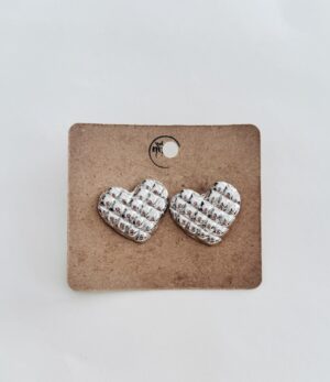 Aretes corazón acero