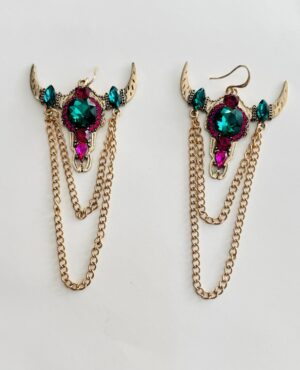 Aretes colgantes cabezas