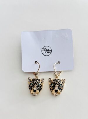 Aretes tigre colgante