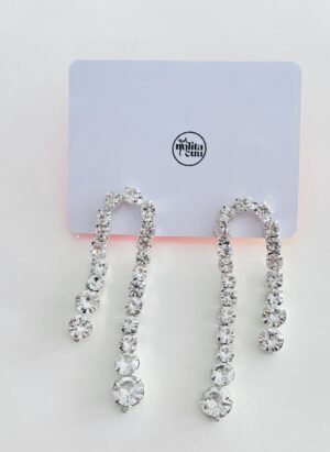 Aretes diamantes colgantes