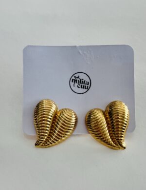 Aretes corazón acero