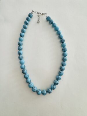 Collar cuentas turqueza/negro