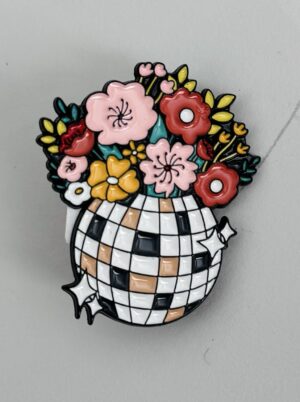 Pin bola disco flores