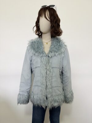 Chamarra azul con peluche Talla M