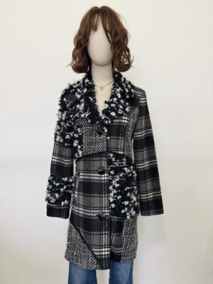 Abrigo tartán ZARA Talla M