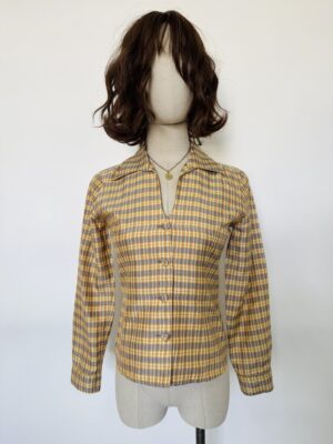 Camisa cuadros amarillos Talla S